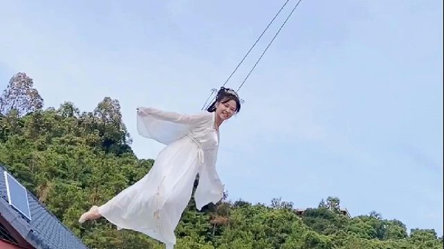 答应你的她，趁有空来观音山体验汉服飞天，实现她的仙女梦