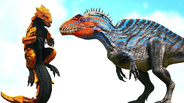 方舟恐龙对战：纯托卡奇造型太奇怪，尾巴还能当脚用？
