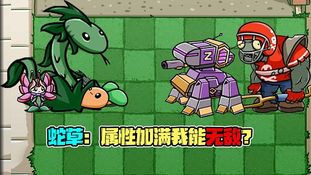 植物大战僵尸：属性加满的蛇草单挑无敌？我不要面子的吗？