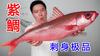 试吃一条红唇烈焰紫鲷鱼，刺身极品，口感幼嫩