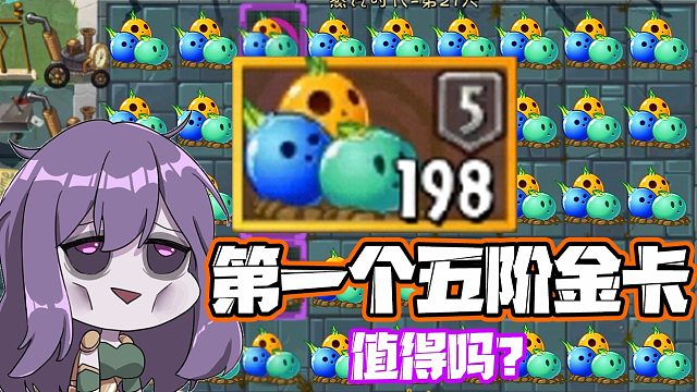 植物大战僵尸：第一个五阶金卡给了保龄泡泡！值得吗？