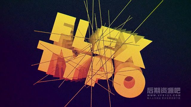 fcpx插件 快速流行文本排列版式片头模板 Flex Typo Intro Generator