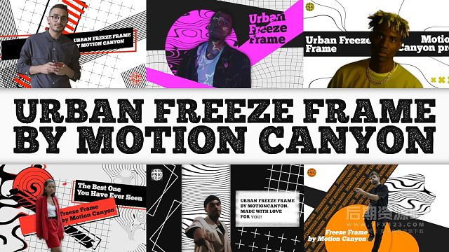fcpx插件 都市现代嘻哈风冻结帧静帧特效动画模板 Urban Freeze Frame