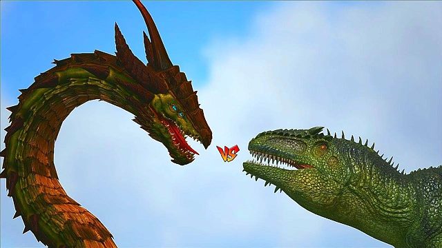 方舟恐龙对战：那么帅气的恐龙，一定是东方神龙的仿制品！