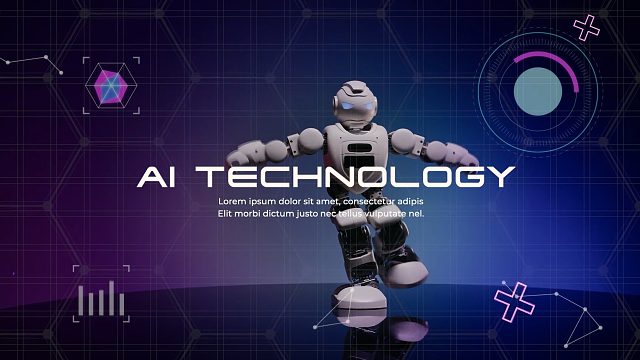 fcpx插件 科技AI智能云计算行业推广图文展示模板 支持M1 AI Technology Slid