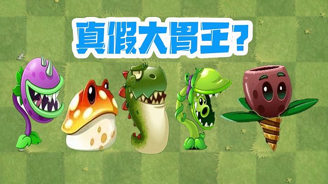 植物大战僵尸：虚假的大胃王vs真正的大胃王！大嘴花终究是输了