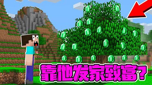 我的世界：一颗让全村发家致富的绿宝石树，阿呆为何狠心摧毁？