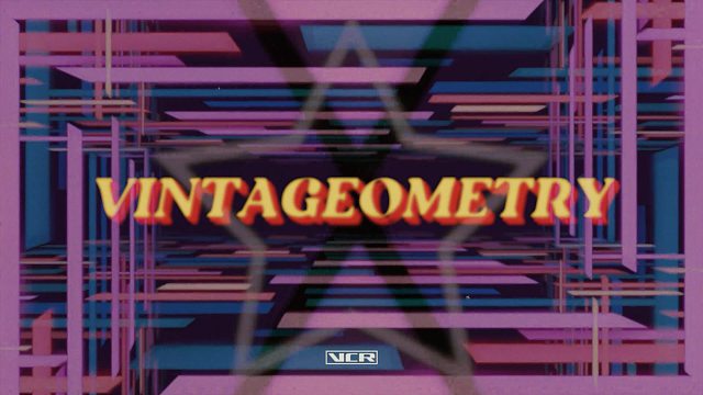 视频素材 4K复古怀旧70年代VCR运动几何动态元素 Vintageometry+