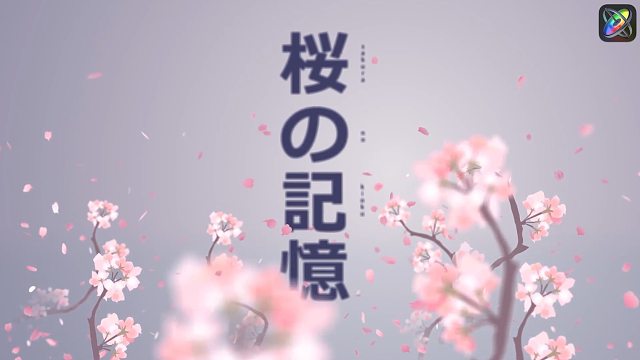 fcpx插件 日系风格浪漫樱花标题MV片头模板 支持M1 Japan Style Intro