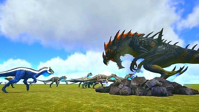 方舟恐龙对战：冰龙vs收割者，谁才是恐龙王者！