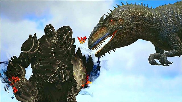 方舟恐龙对战：火焰巨兽对决大型生物！