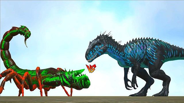方舟恐龙对战：巨型蝎子与印度洋霸王龙之战