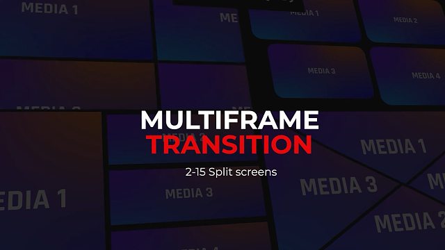 fcpx插件 100+多屏分割过渡转场预设 支持M1 Multiscreen Transition