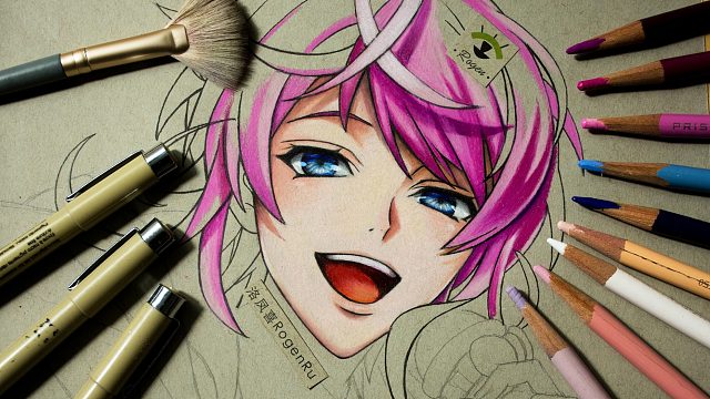 168b 彩铅手绘乱数，中段部分