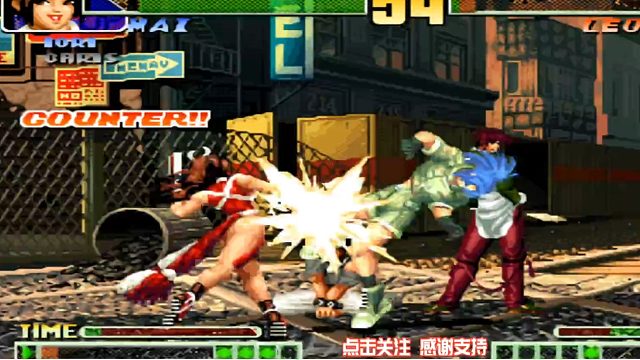 拳皇98c：雅典娜一击必杀华丽连招秀，小孩龙炎舞破招翻盘！