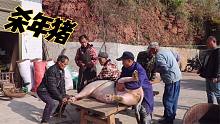 湖南农村杀年猪，6个大男人齐上阵，还是原来的那个味