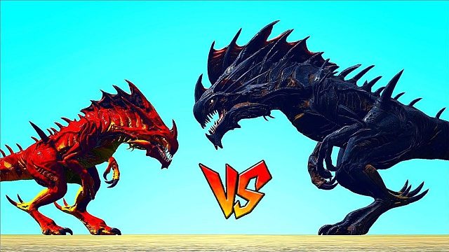 方舟恐龙对战：收割者之王vs收割者女王，这才是收割者之战！
