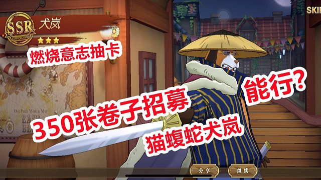 燃烧意志：350张卷子招募猫蝮蛇犬岚你看行不行，欧气爆满！