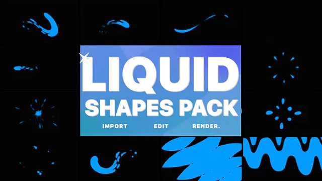 fcpx插件 卡通液体形状动画装饰元素 附音效 支持M1 Liquid Shapes