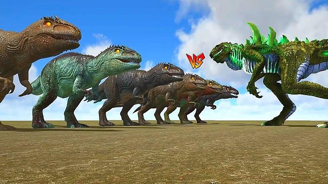 方舟恐龙对战：齐拉vs吉格斯和阿尔法巨树！战斗一触即发！