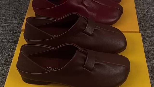 头层牛皮的豆豆鞋，尺码34-41