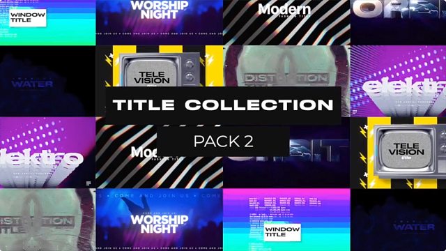 fcpx插件 8组炫酷动感复古都市风图文片头模板 支持M1 Title Collection Pac