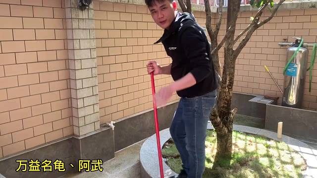 天气回暖，继续清洗龟池