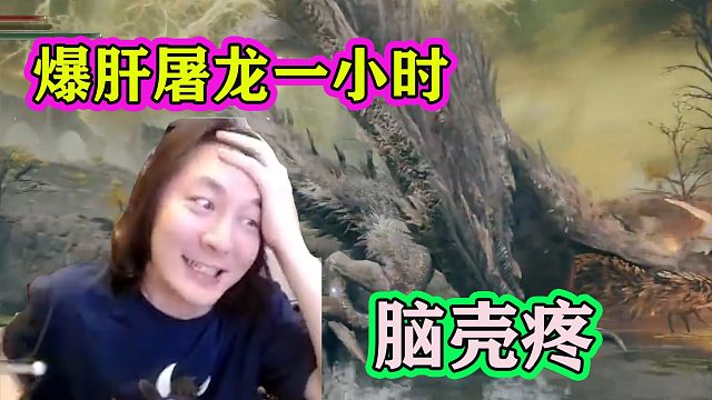 张大仙凌晨3点玩艾尔登法环，爆肝屠龙一小时：打到我脑壳疼