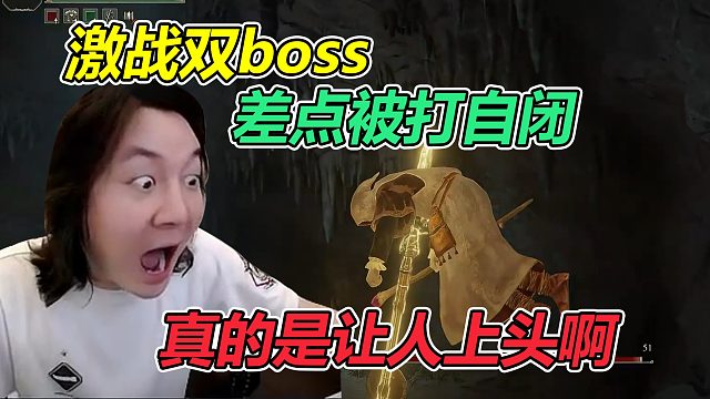 张大仙《老头环》激战双boss，差点被打自闭，大仙：真的是让人上头