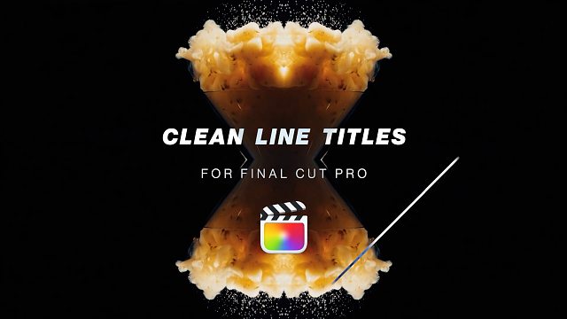 fcpx插件 10组创意线条擦除效果文字标题模板 支持M1 Clean Line Titles