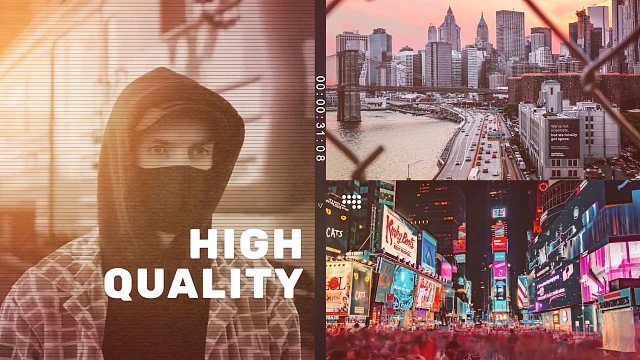 fcpx插件 流行都市故障干扰效果图文展示片头模板 支持M1 Glitch Urban Opener