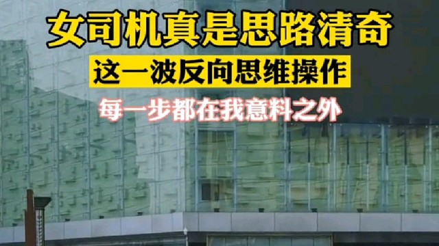 女司机反思维操作思路清奇