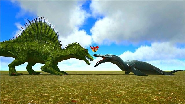 方舟恐龙对战：克罗龙vs水陆两栖生物！