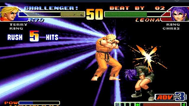 灯神看到韩国BJ跳过来，第一时间打出升龙！拳皇98c