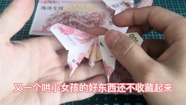纸币折纸，蝴蝶