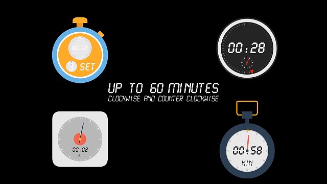 fcpx插件 分秒计时器动画 可自定义表盘颜色等 支持M1 Timer Templates