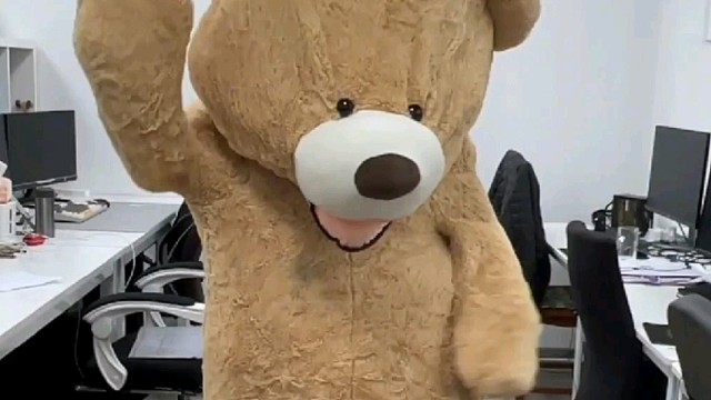 都别笑了，赶紧看看你家的熊里面是不是藏着个人