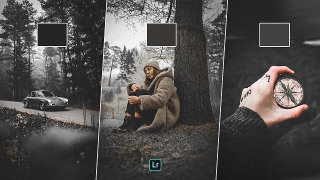 【Lr调色教程】暗黑森系人像风景调色，附手机滤镜Lightroom+PS预设下载！