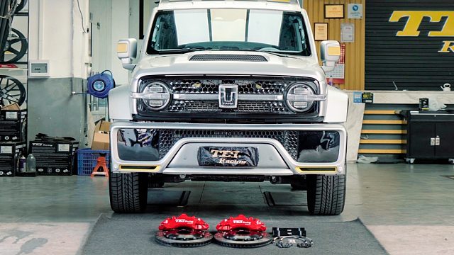 坦克300赛博改装刹车，升级TEI刹车搭配405打孔划线碟盘，升级后效果杠杠滴~