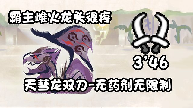【基德游戲】新人推薦，天彗龍雙刀-霸主雌火龍3分46！不吃藥測(cè)裝