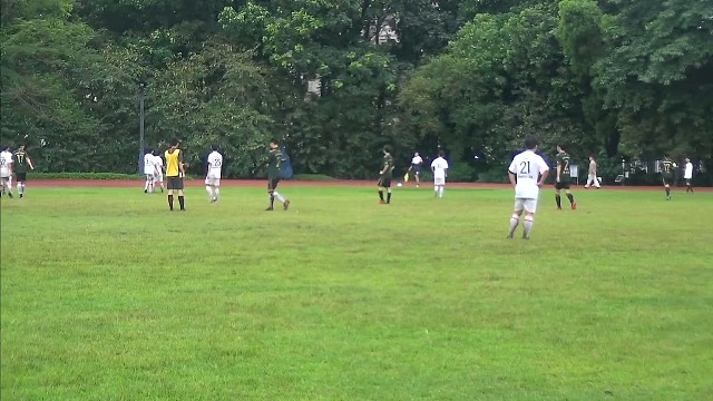 电控角球发出，后点马健斌空门射空