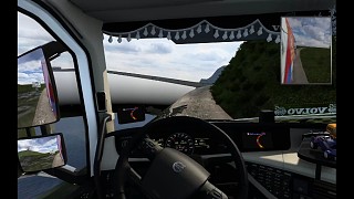 欧洲卡车模拟2（极限骚操作，顺利通过神奇天路）