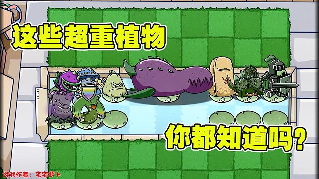 植物大战僵尸：这一些植物的体重都是超重的，你都知道吗？
