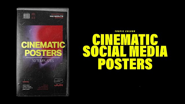 10组电影社交媒体推广海报模板 Tropic Colour Cinematic Poster