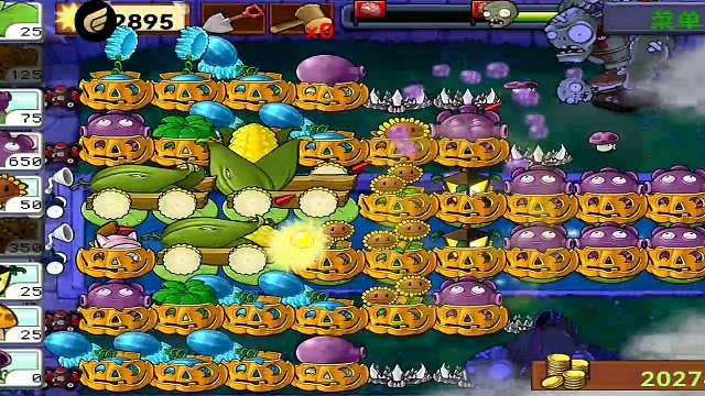 悟饭游戏厅，植物大战僵尸
三炮阵，无梯子，地刺王，无解阵容，后面向日葵换地刺王，带双小喷估