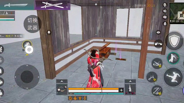 一脸懵批，本来我是打算往前面飞踢走路的，结果没想到后面出现个老6。吓我一跳，还想搞偷袭