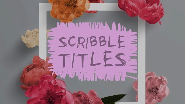 fcpx插件 30组小清新手绘涂鸦多彩卡通标题模板 支持M1 Scribble Titles