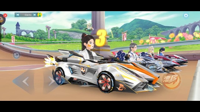 卡死了，退出重新跑，好卡的手机，最爱的QQ飞车