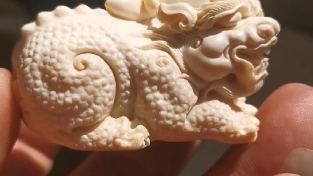 手工雕刻猛犸象牙貔恘