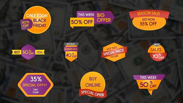 fcpx插件 多彩商品促销标签文字标题动画模板 支持M1 Special Edition Title